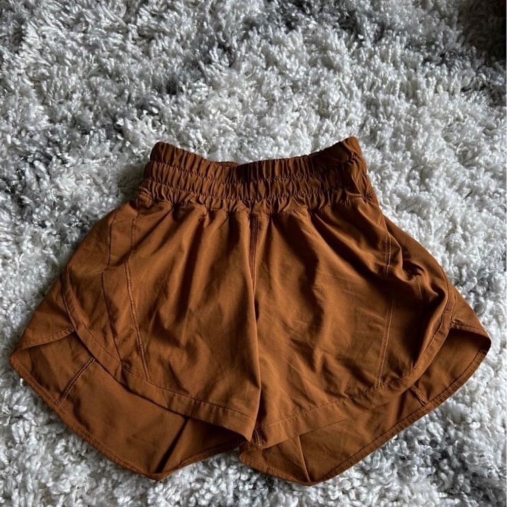 Lululemon Track That Mid-Rise Lined Short 5" Copper Brown